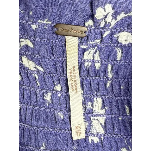 Free people Color My World Wide-Leg Jumpsuit XS Womans Lilac Purple Floral Print - Picture 4 of 8